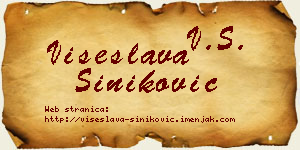 Višeslava Šiniković vizit kartica
